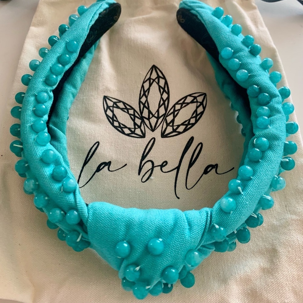 La Bella Amazonite Stone Beaded Headband